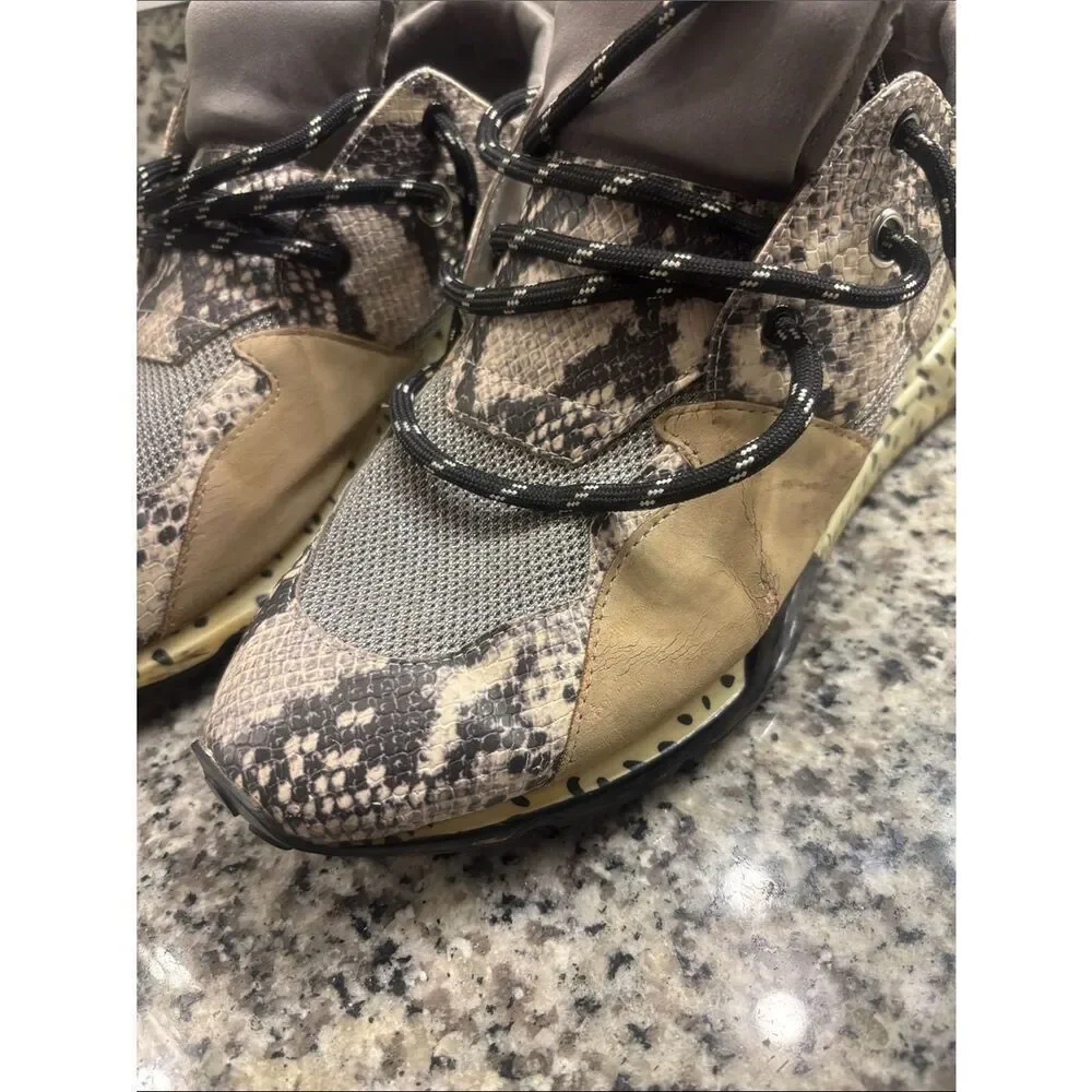 Steve Madden Women’s Snake Print Beige and Black Sneakers